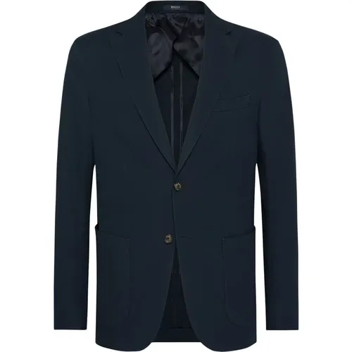 Diagonale Jacke aus Stretch-Baumwolle , Herren, Größe: XS - Boggi Milano - Modalova
