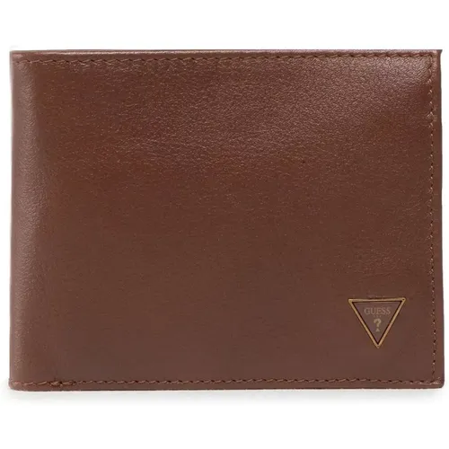 Leather Wallet with Credit Card Slots , male, Sizes: ONE SIZE - Guess - Modalova