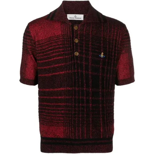 Madras Check Polo Shirt , male, Sizes: L - Vivienne Westwood - Modalova