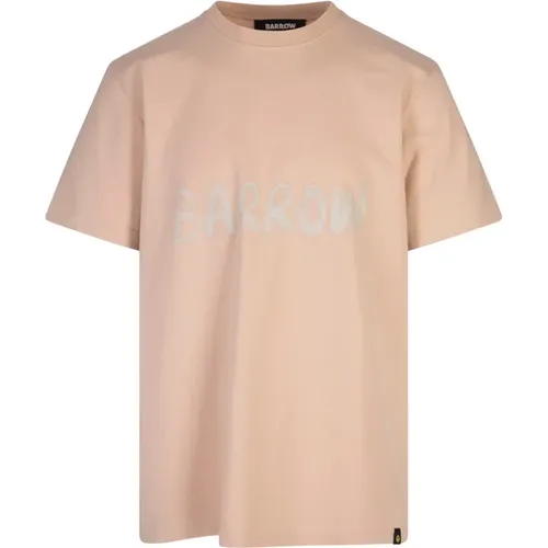 Graffiti Print Braun T-shirt BARROW - BARROW - Modalova