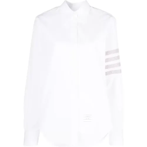Weiße Baumwollhemd , Damen, Größe: 2XS - Thom Browne - Modalova