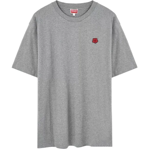 Embroidered Logo Grey Shirt , male, Sizes: M - Kenzo - Modalova