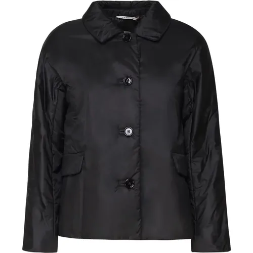 Schwarze Mäntel The Cube Stil , Damen, Größe: S - Max Mara - Modalova