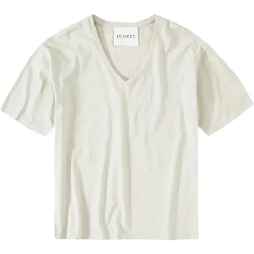 Organic Cotton V-Neck T-Shirt , female, Sizes: L, 2XS, XL, S, XS, M - closed - Modalova
