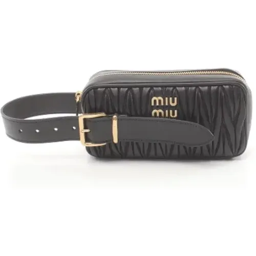 Pre-owned Leather shoulder-bags , female, Sizes: ONE SIZE - Miu Miu Pre-owned - Modalova