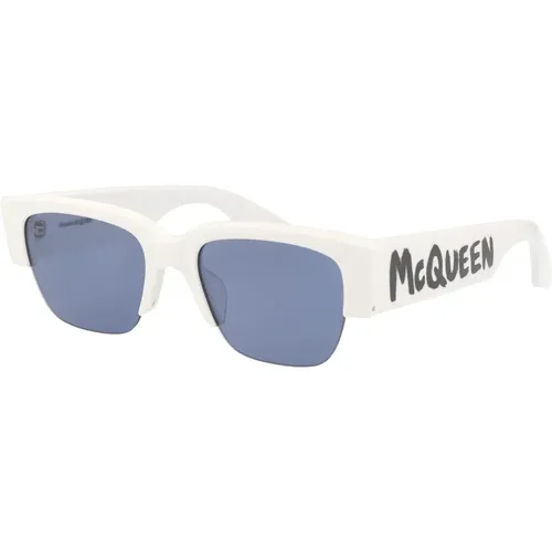Stylische Sonnenbrille AM0405S,McQueen Graffiti Sonnenbrille - alexander mcqueen - Modalova