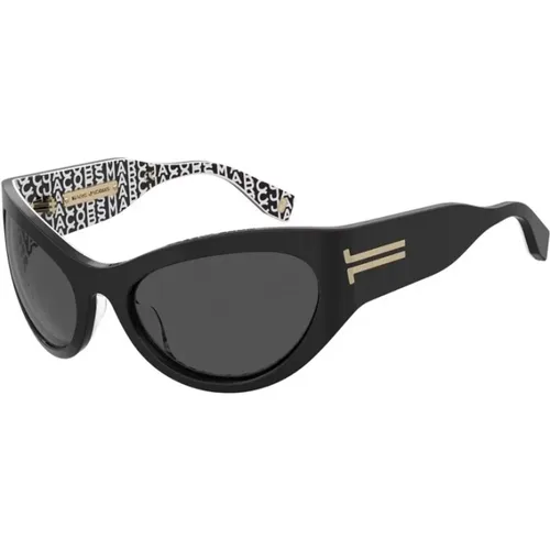 Schwarze Graue Antireflex-Sonnenbrille , Damen, Größe: 61 MM - Marc Jacobs - Modalova
