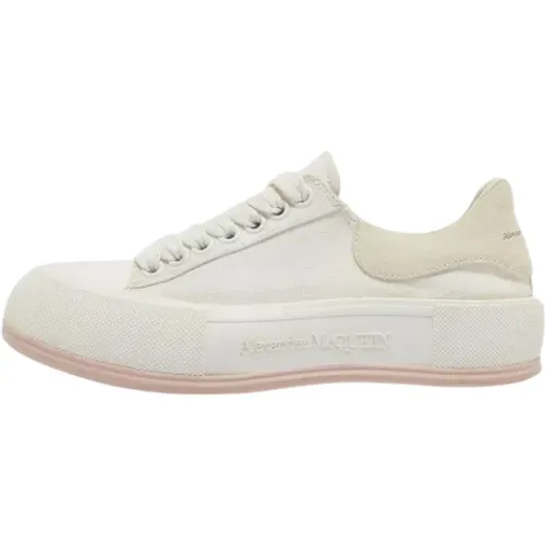 Pre-owned Canvas sneakers , female, Sizes: 4 UK - Alexander McQueen Pre-owned - Modalova