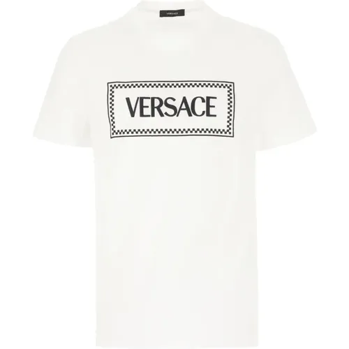 Lässiges Baumwoll T-Shirt , Herren, Größe: S - Versace - Modalova