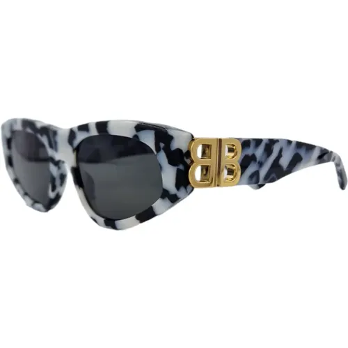 Animal Print D-Frame Sunglasses , female, Sizes: ONE SIZE - Balenciaga - Modalova