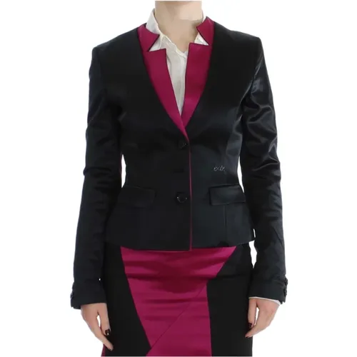 Luxus Schwarz Pink Blazer , Damen, Größe: S - Exte - Modalova