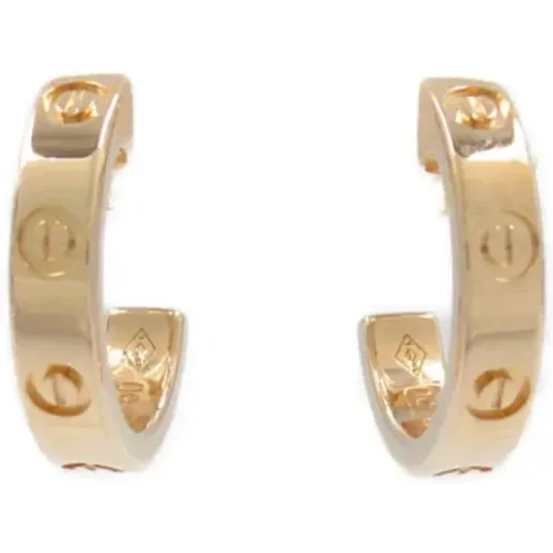 Pre-owned Rose Gold earrings , female, Sizes: ONE SIZE - Cartier Vintage - Modalova