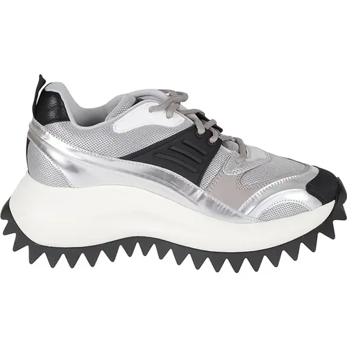 Leather and Mesh Runner Sneakers , female, Sizes: 5 UK - Vic Matié - Modalova