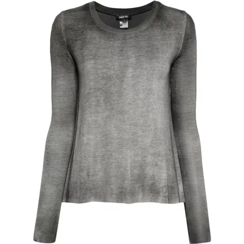Gradient Effect Ribbed Knit Sweater , female, Sizes: M - Avant Toi - Modalova