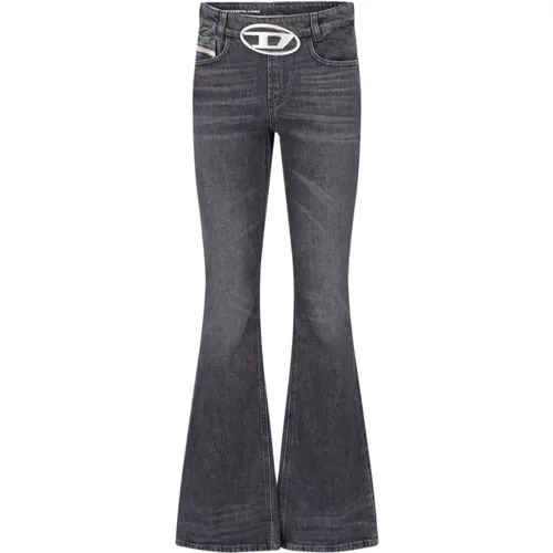 Schwarze Bootcut Jeans für Frauen , Damen, Größe: W25 - Diesel - Modalova