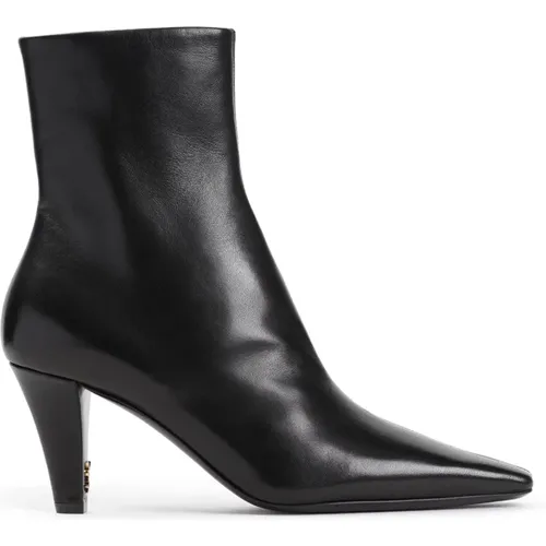 Eleganter Schwarzer Bootie für Frauen - Saint Laurent - Modalova