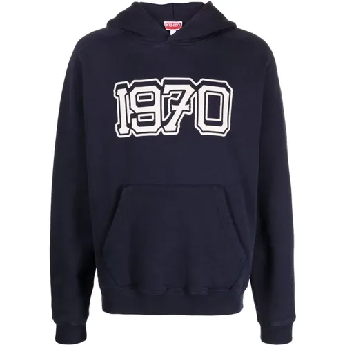 Frontal Printed Hoodie Sweatshirt with Maxi Pocket , male, Sizes: S - Kenzo - Modalova