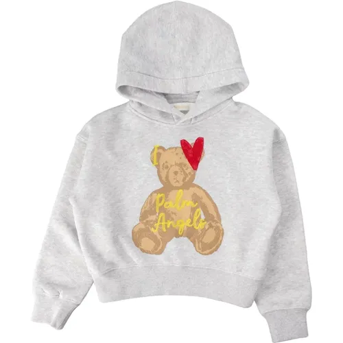 Kinder Kapuzenpullover - Grau - Palm Angels - Modalova