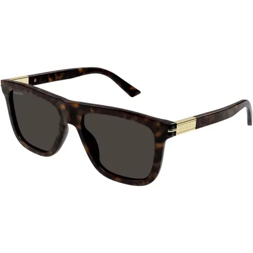 Havana Sunglasses Gg1502S 002 , male, Sizes: 54 MM - Gucci - Modalova