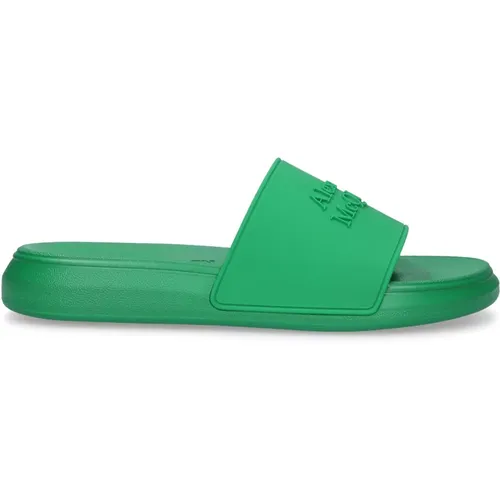 Tyler Pool Slide Rubber Sandals , male, Sizes: 7 UK - alexander mcqueen - Modalova