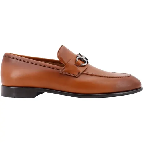 Braune Loafer Schuhe für Männer , Herren, Größe: 39 1/2 EU - Salvatore Ferragamo - Modalova