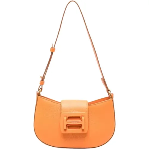 Orange Leder Schultertasche Hogan - Hogan - Modalova