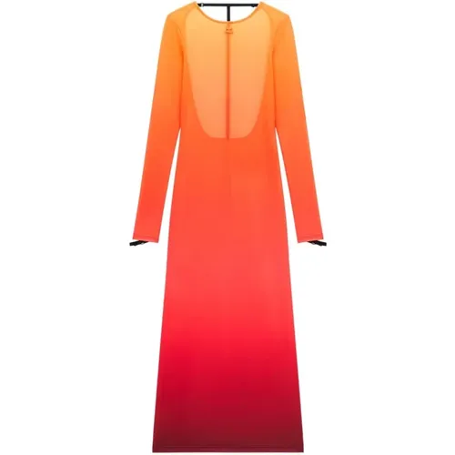 Sunset Gradient Maxi Dress , female, Sizes: M, L - Courrèges - Modalova