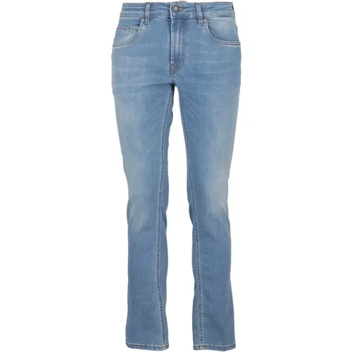 Stone Washed Denim Jeans , Herren, Größe: W31 - Fay - Modalova