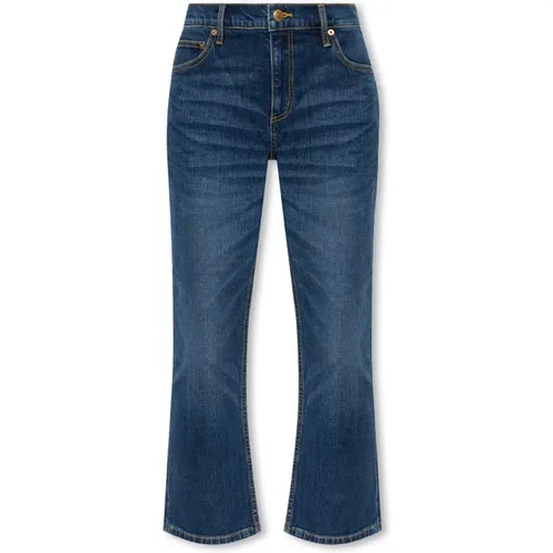 Jeans with logo , female, Sizes: W26 - TORY BURCH - Modalova