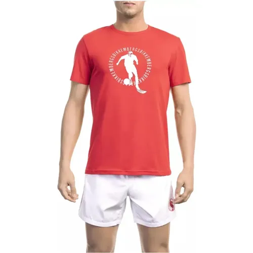 Bomuld T-Shirt , male, Sizes: 2XL, XL, L, M, S - Bikkembergs - Modalova