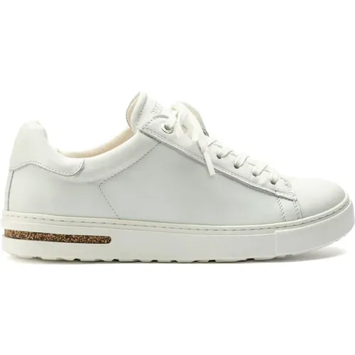 Weiße Leder Sneakers mit Herausnehmbarem Kork-Latex Fußbett , Herren, Größe: 42 EU - Birkenstock - Modalova