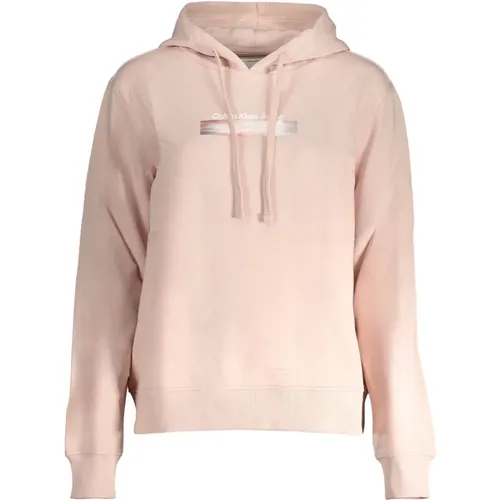 Rosa Hoodie mit Logo-Print , Herren, Größe: L - Calvin Klein - Modalova