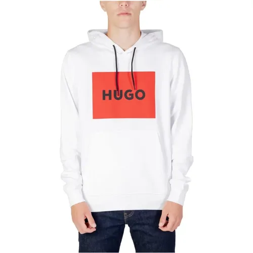 Mens Printed Hooded Sweatshirt , male, Sizes: L, XL, M - Hugo Boss - Modalova