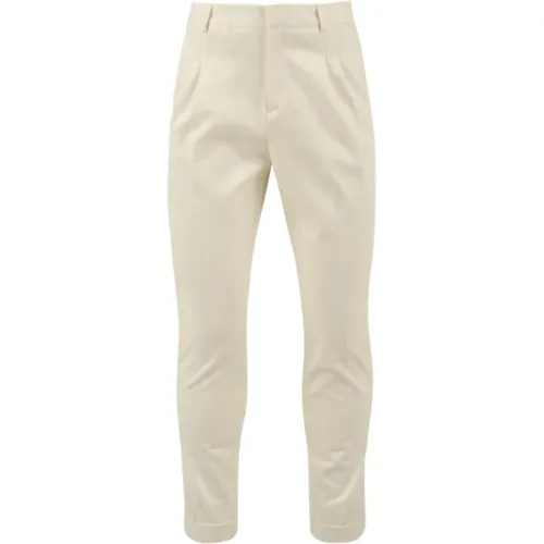 Cream Trousers for Men , male, Sizes: 2XL, L, S, M, XL - Daniele Alessandrini - Modalova