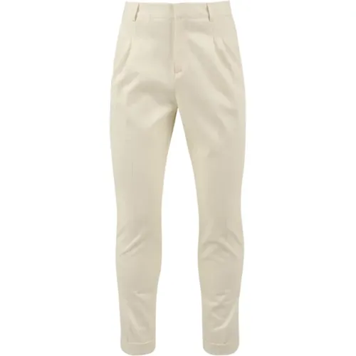 Cream Trousers for Men , male, Sizes: 2XL, S, XL - Daniele Alessandrini - Modalova