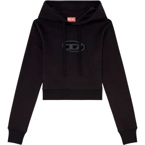 Logo Print Hooded Sweater , female, Sizes: XS, M, L, S - Diesel - Modalova