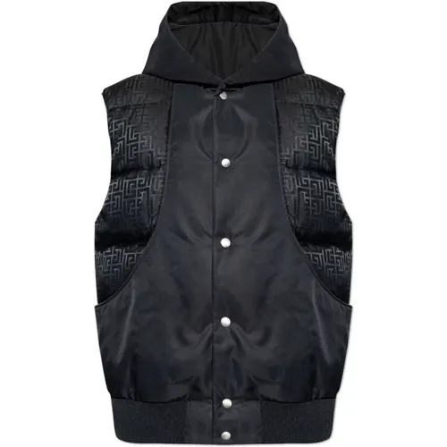 Vest with monogram , male, Sizes: L, XL, 2XL, 3XL - Balmain - Modalova