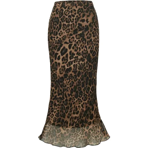 Animal Print Midi Skirt , female, Sizes: XL - RIANI - Modalova