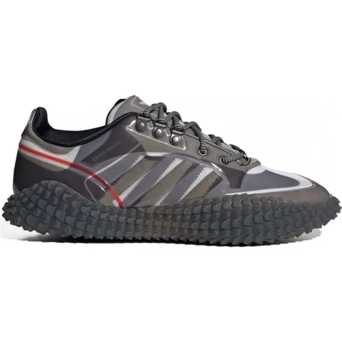 Sportliche Sneakers mit Geometrischem Muster , Herren, Größe: 41 1/3 EU - Adidas - Modalova