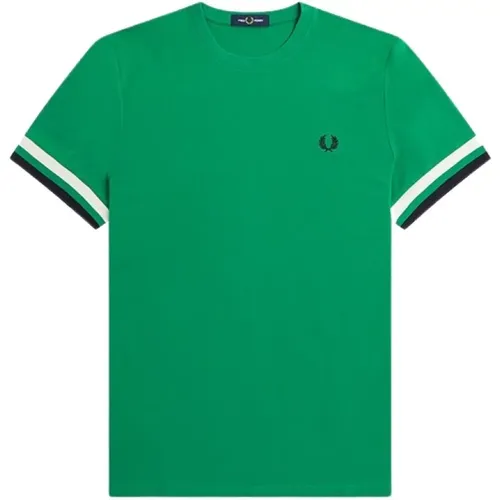 Gestreiftes Piqué-Shirt , Herren, Größe: M - Fred Perry - Modalova