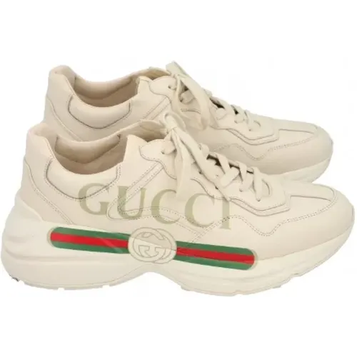 Pre-owned Leather sneakers , female, Sizes: 9 UK - Gucci Vintage - Modalova