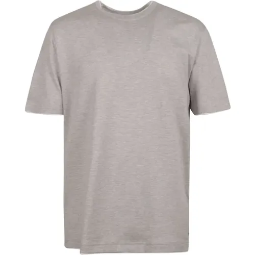 Mens Clothing T-Shirts Polos Grey Ss24 , male, Sizes: 2XL - Eleventy - Modalova