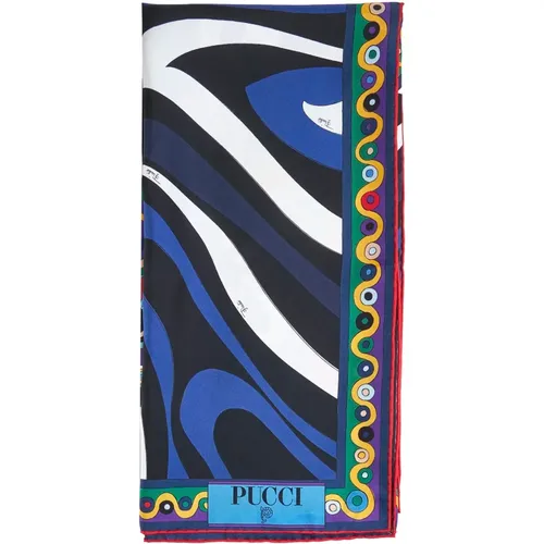 Silk foulard with unique design , female, Sizes: ONE SIZE - EMILIO PUCCI - Modalova