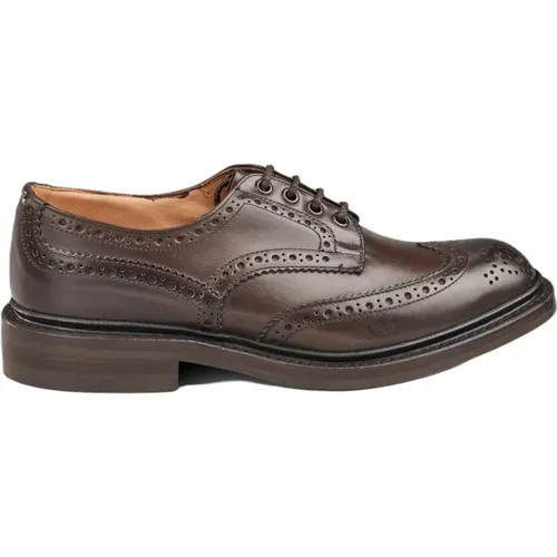 Flat Shoes with Bourton Brogue , male, Sizes: 10 UK, 8 1/2 UK, 9 UK - Tricker's - Modalova