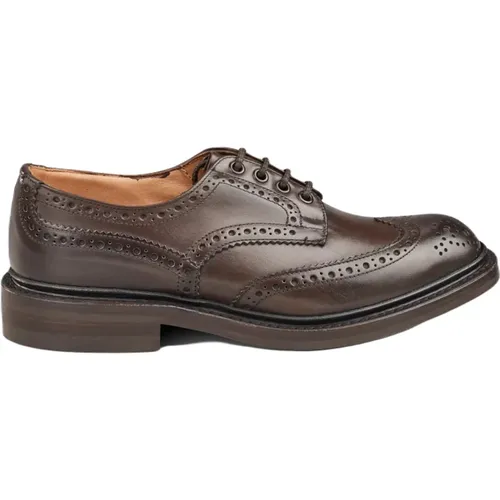 Flat Shoes with Bourton Brogue , male, Sizes: 6 UK, 7 UK, 6 1/2 UK, 8 UK, 10 UK, 8 1/2 UK - Tricker's - Modalova