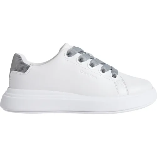 Weiße Ledersneakers Bequeme Schaumstoff-Innensohle , Damen, Größe: 40 EU - Calvin Klein - Modalova