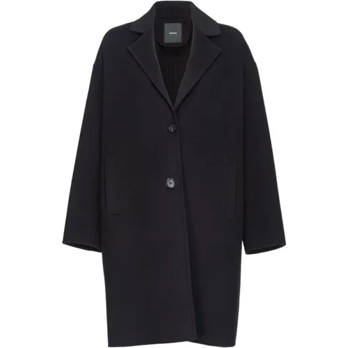 Wool Coat Notched Lapels , female, Sizes: S - pinko - Modalova