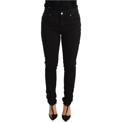 Schwarze Skinny Slim Denim Stretch Jeans - Dolce & Gabbana - Modalova