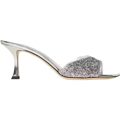 Silver Metallic High Heel Sandals , female, Sizes: 4 UK - Jimmy Choo - Modalova