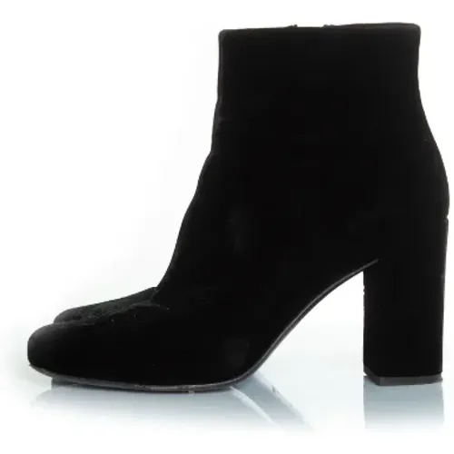 Pre-owned Velvet boots , female, Sizes: 6 UK - Yves Saint Laurent Vintage - Modalova